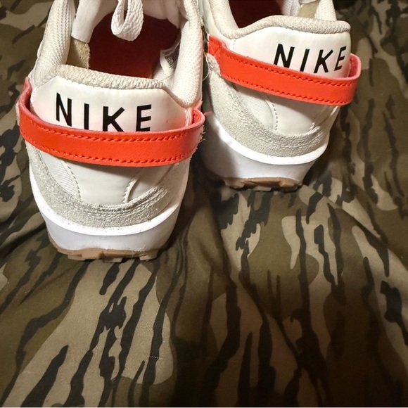 Nike Women's Cream and Orange/Red Leopard Sneakers - Picture 2 of 6